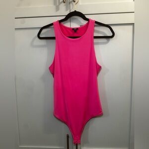 Express Hot Pink Sleeveless Bodysuit